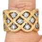 Buccellati Étoilée Eternelle Diamond 18K Gold Wide Eternity Ring |Dover Jewelry|