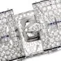 Baroness Diamond Sapphire Art Deco Platinum Bracelet