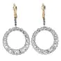 Vintage Old European Diamond Platinum Circle Drop Earrings