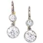 Vintage 2.06cttw Diamond Platinum Dangle Earrings |dover jewelry|