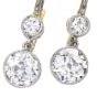 Vintage 2.06cttw Diamond Platinum Dangle Earrings |dover jewelry|