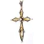 Vintage Diamond Pearl 18K Gold Cross Pendant|Dover Jewelry|
