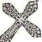 Vintage 4.00cts Diamond Cross Pendant 14K Gold & Silver|Dover Jewelry|