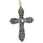 Vintage 4.00cts Diamond Cross Pendant 14K Gold & Silver|Dover Jewelry|