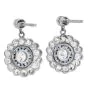 Estate Sapphire Diamond Platinum Floral Drop Earrings|Dover Jewelry|