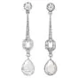 Vintage Rose Cut Diamond Platinum Drop Earrings|Dover Jewelry|