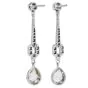 Vintage Rose Cut Diamond Platinum Drop Earrings|Dover Jewelry|