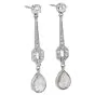 Vintage Rose Cut Diamond Platinum Drop Earrings|Dover Jewelry|