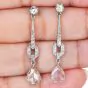 Vintage Rose Cut Diamond Platinum Drop Earrings|Dover Jewelry|