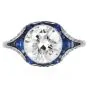 Estate Diamond 5.06cts Sapphire Paltinum Engagement Ring|Dover Jewelry|
