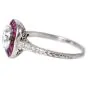 Vintage Ruby 1.63cttw Diamond Platinum Halo Engagement Ring |dover jewelry|