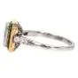  Asccher Diamond 2.12cts Emerald Halo Platinum Engagement Ring
