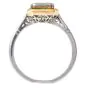  Asccher Diamond 2.12cts Emerald Halo Platinum Engagement Ring