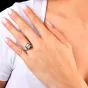  Asscher Diamond 2.12cts Emerald Halo Platinum Engagement Ring |Dover Jewelry|