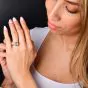  Asscher Diamond 2.12cts Emerald Halo Platinum Engagement Ring |Dover Jewelry|