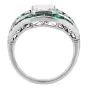 Estate Asscher Cut Diamond 5.21cts Emerald Platinum Ring|Dover Jewelry|