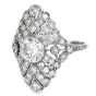 Art Deco Filigree 1.60cts Diamond Platinum Cocktail Ring