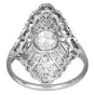 Art Deco Filigree 1.60cts Diamond Platinum Cocktail Ring