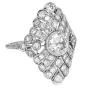 Art Deco Filigree 1.60cts Diamond Platinum Cocktail Ring
