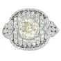 Vintage Old European Diamond 1.95carats Platinum Cocktail Engagement Ring |Dover Jewelry|