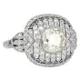 Vintage Old European Diamond 1.95carats Platinum Cocktail Engagement Ring |Dover Jewelry|