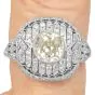 Vintage Old European Diamond 1.95carats Platinum Cocktail Engagement Ring |Dover Jewelry|