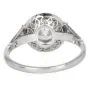 Estate 1.38 carats Diamond Platinum Halo Accent Engagement Ring |Dover Jewelry|
