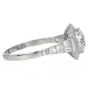 Estate 1.38 carats Diamond Platinum Halo Accent Engagement Ring |Dover Jewelry|