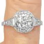 Estate 1.38 carats Diamond Platinum Halo Accent Engagement Ring |Dover Jewelry|
