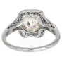 Vintage Deco Inspired Diamond 2.20cts Sapphire Platinum Halo Engagement Ring|Dover Jewelry|
