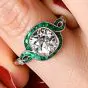 Vintage Deco Style Diamond 2.78carats Emerald Platinum Halo Engagement Ring