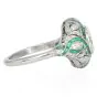 Vintage Diamond 3.25carats Emerald Platinum Filigree Engagement Ring|Dover Jewelry|