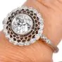  1.02Carats Old European Diamond Platinum Engagement Ring |Dover Jewelry|