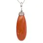Vintage Large Red Coral Diamond 18K Pendant-Enhancer 