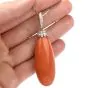 Vintage Large Red Coral Diamond 18K Pendant-Enhancer 