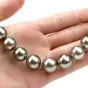 Black Pearl Diamond 16mm Tapering Strand 20 Inch Necklace