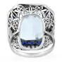 Estate 11.50cts Aquamarine Sapphire Platinum Cocktail Ring|Dover Jewelry|