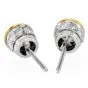 Fancy Brown Yellow Diamond 18K Gold Stud Earrings |Dover Jewelry|