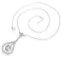 Estate Aquamarine Diamond Teardrop Platinum Necklace|Dover Jewelry|