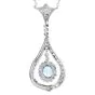 Estate Aquamarine Diamond Teardrop Platinum Necklace|Dover Jewelry|