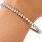 Deco Design 2.82ct Round-Cut Diamond Platinum Line Tennis Bracelet