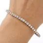 Deco Design 2.77 carats Diamond Platinum Line Tennis Bracelet |Dover Jewelry|