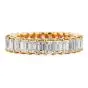3.82 carats Baguette Cut Diamond Yellow Gold Eternity Band Ring