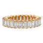 3.82 carats Baguette Cut Diamond Yellow Gold Eternity Band Ring