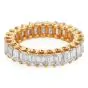 3.82 carats Baguette Cut Diamond Yellow Gold Eternity Band Ring