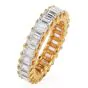 3.82 carat Baguette Cut Diamond Yellow 14K Gold Eternity Band Ring