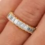 3.82 carats Baguette Cut Diamond Yellow Gold Eternity Band Ring