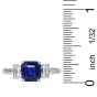 GIA 2.41cts Asscher-Cut Ceylon Sapphire Diamond Platinum Three Stone Ring 