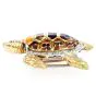 Vintage Diamond enamel 18K Gold Turtle Brooch Pin