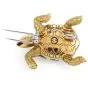 Vintage Diamond enamel 18K Gold Turtle Brooch Pin